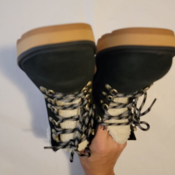 NEW Sorel Hi Line Hiker Cozy Boots Womens 10 Suede Outdoors Shearling Winter - Picture 5 of 9